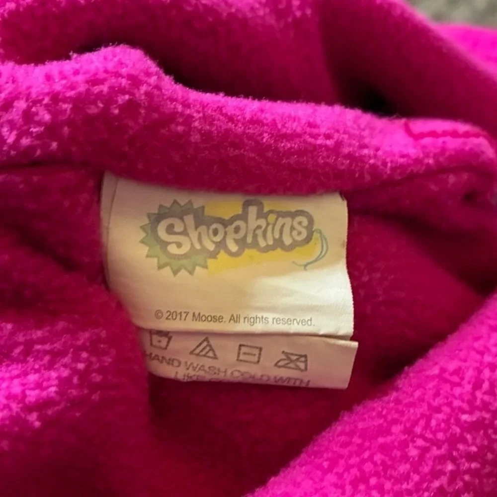 Shopkins Kooky Cookie Girls Beanie Hat Pink Blue Purple Fleece Lined 2017